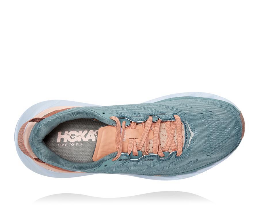 Running Shoes Womens - Hoka One One Elevon 2 - Blue - FXZUDGY-81